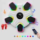 NNEDSZ Bluetooth Music Boxing Machine - 4 Modes 9 Speeds Colourful Lights - With Adult Gloves Black