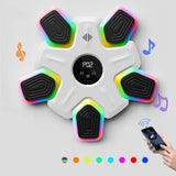NNEDSZ Bluetooth Music Boxing Machine - 4 Modes 9 Speeds Colourful Lights - With Adult Gloves Black