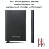 NNEDSZ Automatic Pop Up Card Holder Wallet - Gray Metal