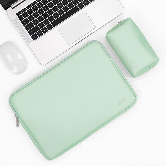 NNEDSZ 16 / 17 Inch Power Laptop Bag In Mint Green Pu Leather
