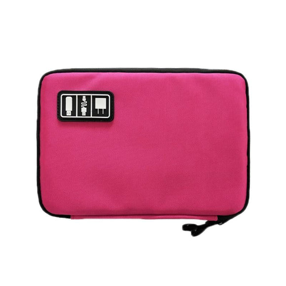 NNEDSZ Portable Multifunctional u Disk Storage Bag for Mobile Phone Accessories - Red