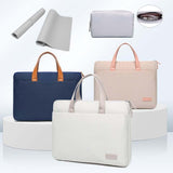 NNEDSZ Ultra-thin 15.6-16.1 Macbook Hand Laptop Bag with Gray Mouse Pad