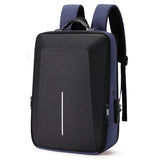 NNEDSZ Hard Shell Backpack Alloy Frame Anti-theft Computer Bag for Men Blue