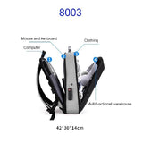 NNEDSZ Hard Shell Backpack Alloy Frame Anti-theft Computer Bag for Men Blue