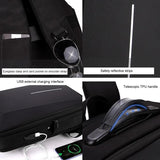NNEDSZ Hard Shell Backpack Alloy Frame Anti-theft Computer Bag for Men Blue