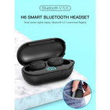 NNEDSZ Wireless Bluetooth Earphones With Digital Display & Charging Box - H6 Tws