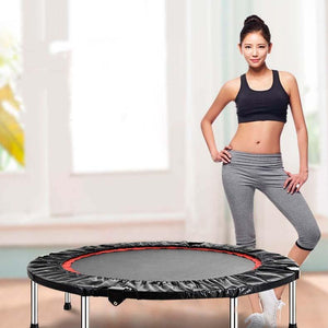 NNEDSZ 40 Inch Trampoline Gym Home Children Indoor Bounce Bed With Handrails
