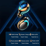 NNEDSZ Bluetooth Earphone With Noise Reduction & Led Display - Black - Ip6D1057 Led Light Black