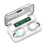 NNEDSZ Bluetooth Earphone With Noise Reduction & Led Display - Black - Ip6D1057 Led Light Black