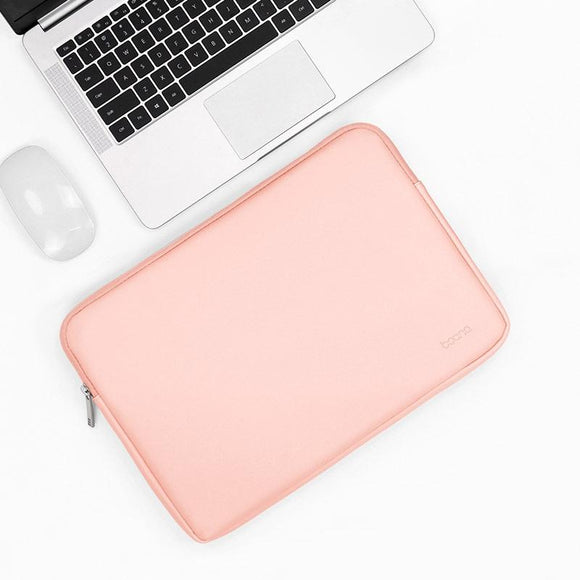 NNEDSZ 16 / 17 Inch Pink Pu Leather Laptop Bag