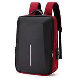 NNEDSZ Hard Shell Backpack Alloy Frame Anti-theft Computer Bag for Men Red