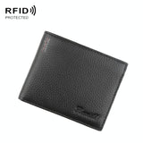 NNEDSZ Rfid Men Short Wallet With Card Slots - Black