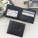 NNEDSZ Rfid Men Short Wallet With Card Slots - Black