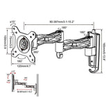 NNEDSZ Telescopic Rotating Tv Wall Mount For Gibbon L33 Monitors