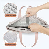 NNEDSZ Ultra-Thin Macbook Laptop Bag With Mouse Pad - Khaki & Gray 13.3-14 Inches
