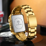 NNEDSZ Vintage Square Men Quartz Watch With Multifunction And Luminous Display