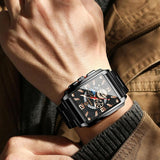 NNEDSZ Vintage Square Men Quartz Watch With Multifunction And Luminous Display