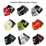 NNEDSZ Kids Boxing Set - Sparring Shorts And Tights - Bright Green - Fight Red Blue - M