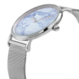NNEDSZ Stylish Women Quartz Watch With Stainless Steel Band - Round Dial Silver Alloy Case - Wa0730A