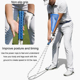 NNEDSZ Golf Power Rope Swing for Rhythmic Training - Indoor / Outdoor Exerciser - White Blue