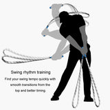 NNEDSZ Golf Power Rope Swing for Rhythmic Training - Indoor / Outdoor Exerciser - White Blue