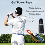 NNEDSZ Golf Power Rope Swing for Rhythmic Training - Indoor / Outdoor Exerciser - White Blue
