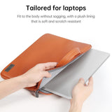 NNEDSZ 13 / 14 Inch Waterproof Pu Laptop Inner Bag - Brown