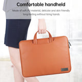 NNEDSZ 13 / 14 Inch Waterproof Pu Laptop Inner Bag - Brown