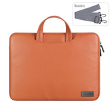 NNEDSZ 13 / 14 Inch Waterproof Pu Laptop Inner Bag - Brown