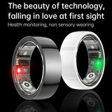 NNEDSZ Smart Ring With Heart Rate Blood Oxygen Sleep & Sports Modes - Size 9