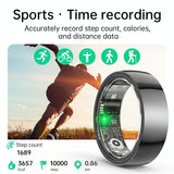 NNEDSZ Smart Ring With Heart Rate Blood Oxygen Sleep & Sports Modes - Size 9