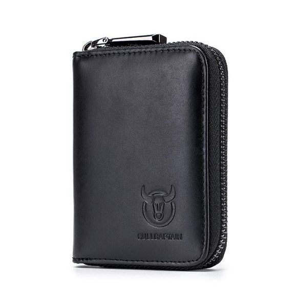 NNEDSZ Men'S Leather Card Holder Casual Driver License Wallet - Black