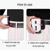 NNEDSZ Lightweight Golf Rangefinder with Magnetic Buckle and Belt Clip - Black