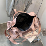 NNEDSZ Large Sports Bag with Separate Shoe Compartment - Pink