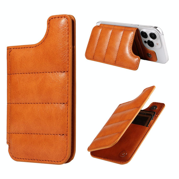 NNEDSZ Vintage Cow Print Sewing Card Phone Sticker - Brown