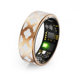 NNEDSZ Smart Ring With Heart Rate Blood Oxygen Sleep Monitoring - Multiple Sports Modes - Rose Gold - Size 13