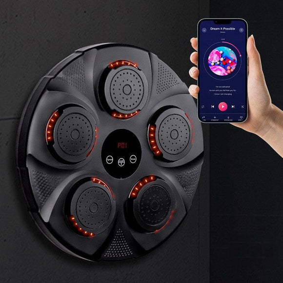 NNEDSZ Wall Hanging Bluetooth Music Boxing Trainer - Red / Black