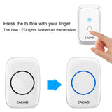 NNEDSZ Wireless Waterproof Music Doorbell - 1 To 1 Battery Type - Black