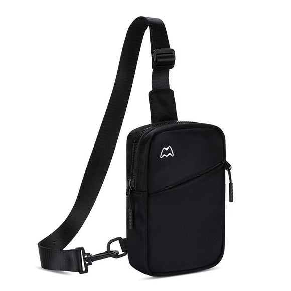 NNEDSZ Lightweight Outdoor Sports Chest Bag Cell Phone Crossbody Pack - Black