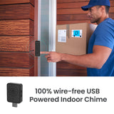 NNEDSZ Wireless Smart Video Doorbell - 90 Degree Wide Angle - Black