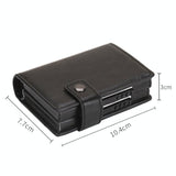 NNEDSZ Secure Dual Card Wallet With Rfid Blocking - Mad Horse Black