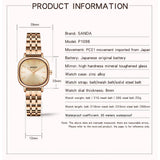 NNEDSZ Women Oval Dial Quartz Watch With Simple Bar Scale