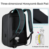 NNEDSZ Waterproof Laptop Backpack with Usb Port - Large Capacity - Light Grey