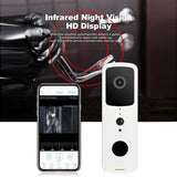 NNEDSZ Smart Wifi Video Doorbell With Two-Way Intercom & Night Vision - Black