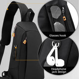 NNEDSZ Waterproof Sports Chest Bag One Shoulder Diagonal Bag Black