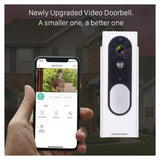 NNEDSZ Smart Wireless Video Doorbell With Night Vision & Motion Detection - Black