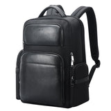 NNEDSZ Large-capacity Business Laptop Backpack with Usb & Type-c Port - First-layer Cowhide Black