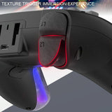 NNEDSZ Wireless Bluetooth Grip For Ps4 With Dazzling Colour Light - Black