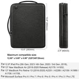 NNEDSZ Waterproof Multifunctional Laptop Bag - 13.3-14 Inch - Black