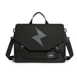 NNEDSZ Anti-drop Crossbody Laptop Bag - Fits 13.3-16 Inch - Airbag Protection - Black Equation